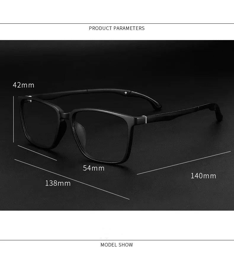 Kocolior Unisex Full Rim Tr 90 Alloy Square Hyperopic Reading Glasses 6010 Reading Glasses Kocolior