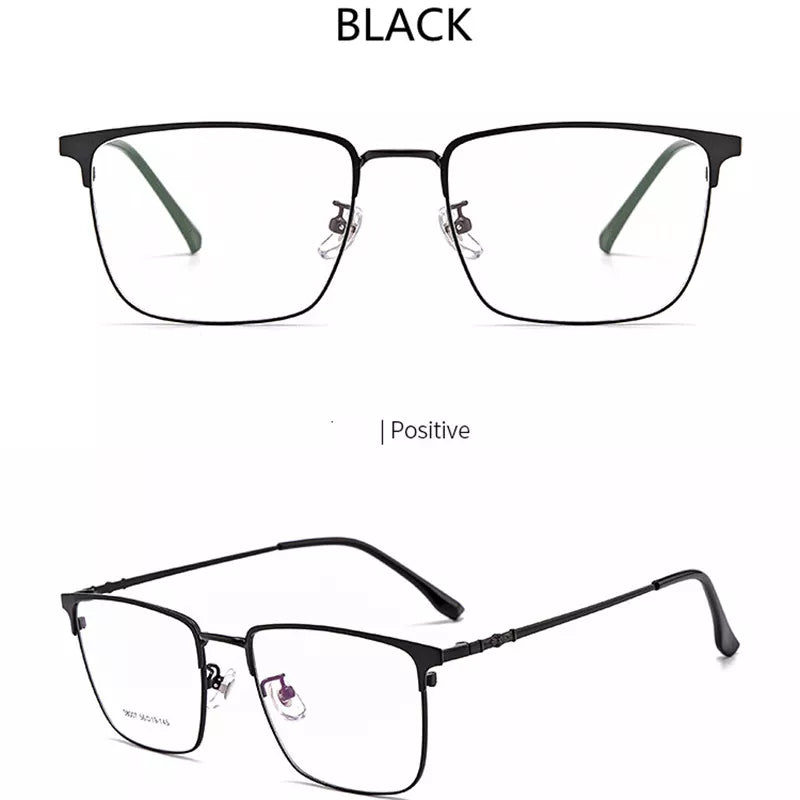 Kocolior Unisex Full Rim Square Alloy Eyeglasses 38007 Full Rim Kocolior Black China