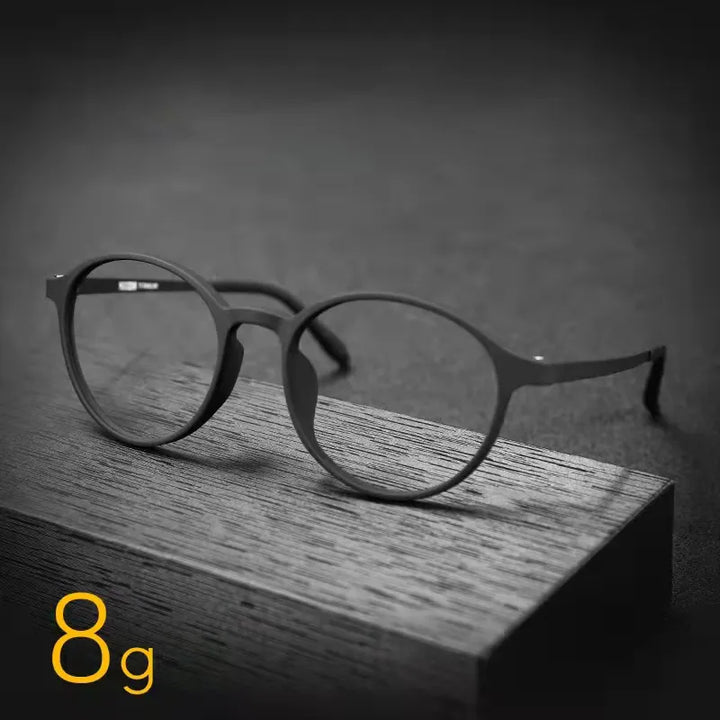 Kocolior Unisex Full Rim Round Rubber Titanium Hyperopic Reading Glasses 9135 Reading Glasses Kocolior