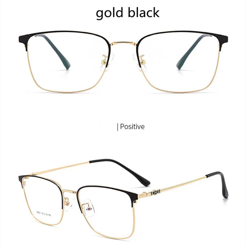 Kocolior Unisex Full Rim Large Square Alloy Hyperopic Reading Glasses 38001 Reading Glasses Kocolior