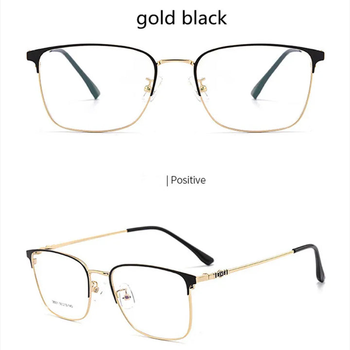 Kocolior Unisex Full Rim Large Square Alloy Hyperopic Reading Glasses 38001 Reading Glasses Kocolior