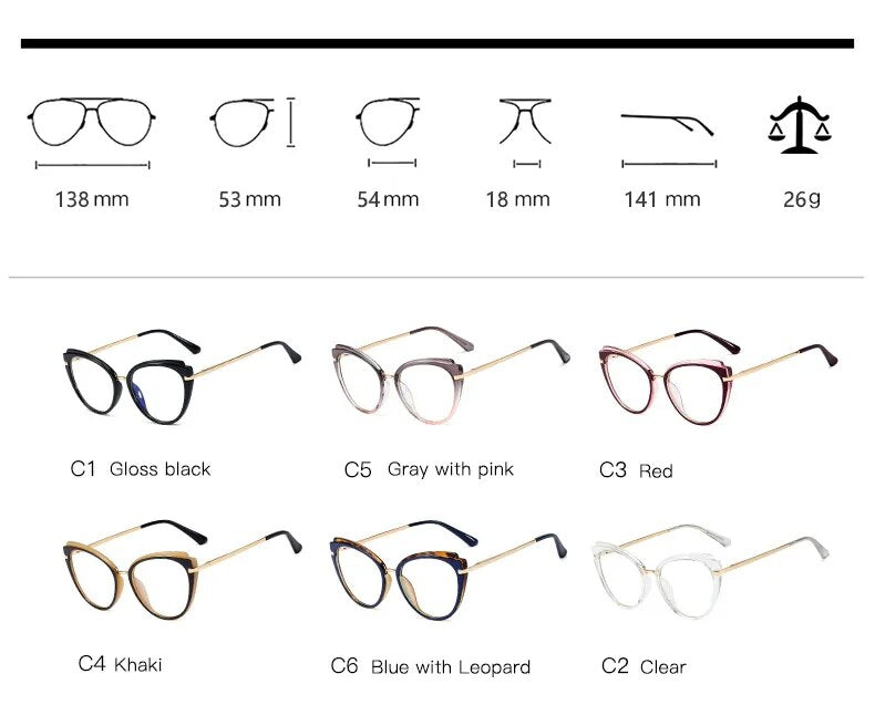 CCspace Unisex Full Rim Cat Eye Tr 90 Titanium Reading Glasses R48270 Reading Glasses CCspace