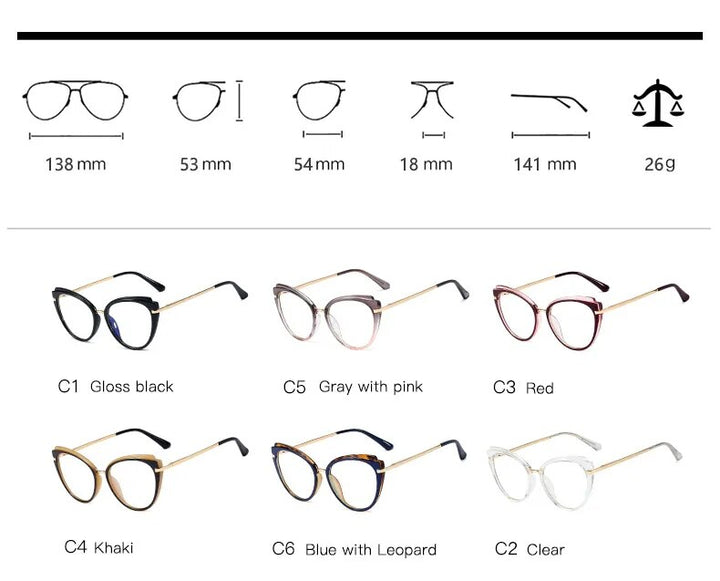 CCspace Unisex Full Rim Cat Eye Tr 90 Titanium Reading Glasses R48270 Reading Glasses CCspace