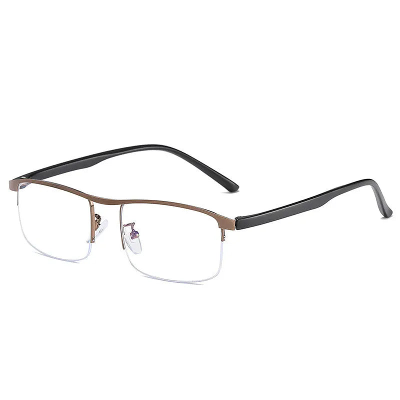 Hotochki Mens Semi Rim Square Alloy Eyeglasses Zy8801 Semi Rim Hotochki
