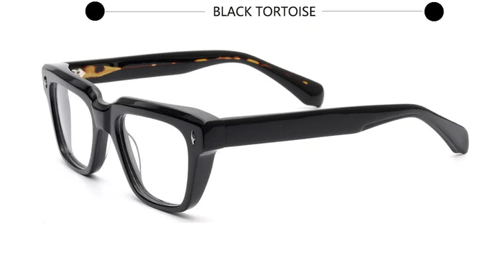 Esnbie Unisex Full Rim Square Brow Line Acetate Eyeglasses 613611