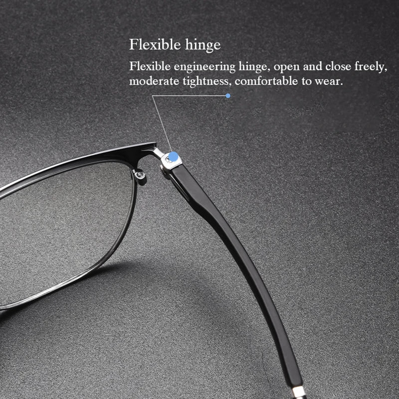 Hotochki Mens Semi Rim Square Alloy Eyeglasses 6120d Full Rim Hotochki