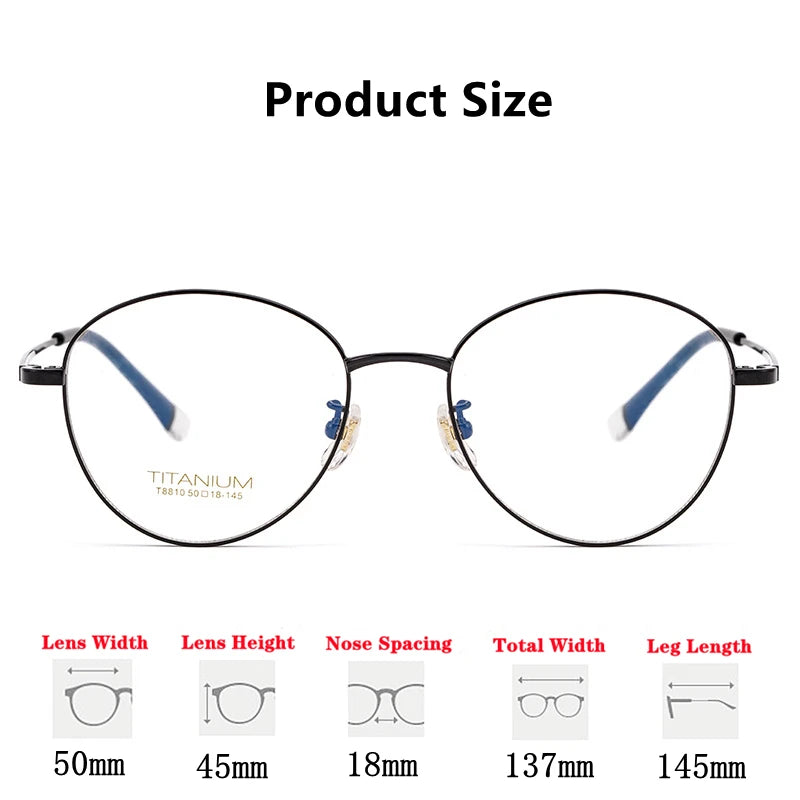 Kocolior Women's Full Rim Oval Titanium Eyeglasses 8810 Full Rim Kocolior