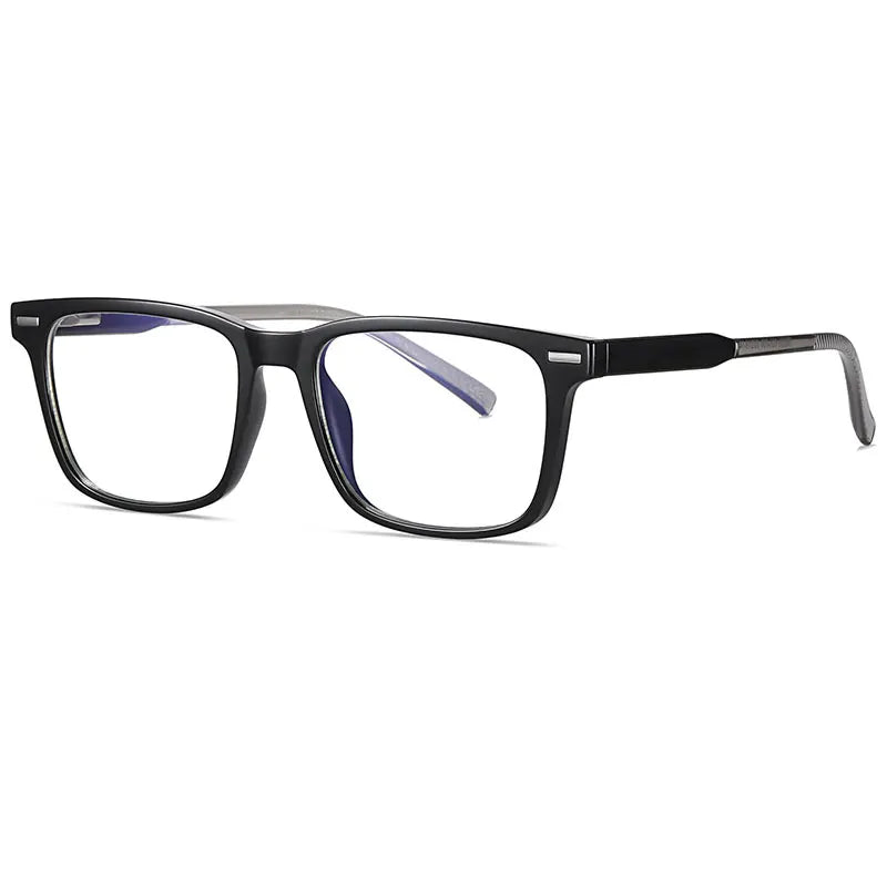 Hotochki Unisex Full Rim Square Tr 90 Alloy Eyeglasses 232377