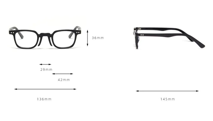 Muzz Men's Full Rim Square Acetate Eyeglasses 98215