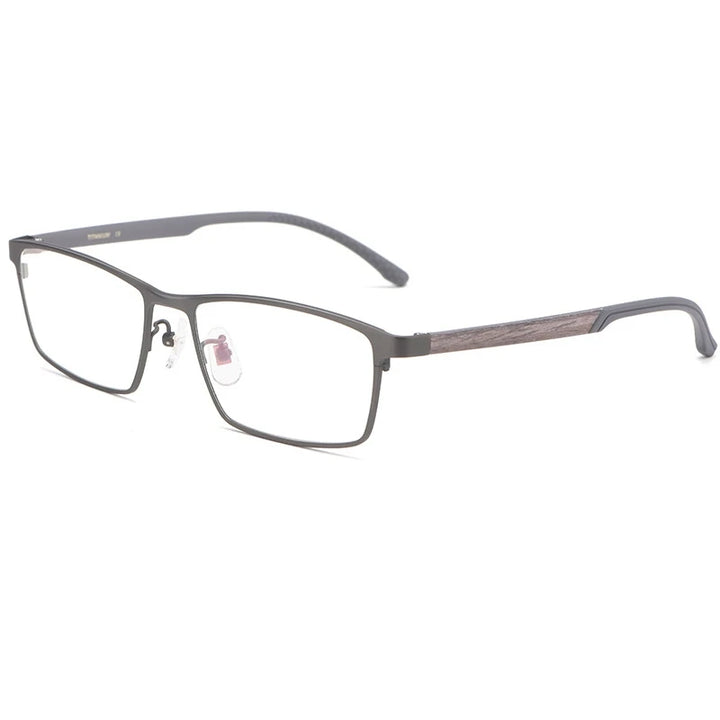 Kocolior Men's Full Rim Square Titanium Eyeglasses T0111 Full Rim Kocolior Matte Gray