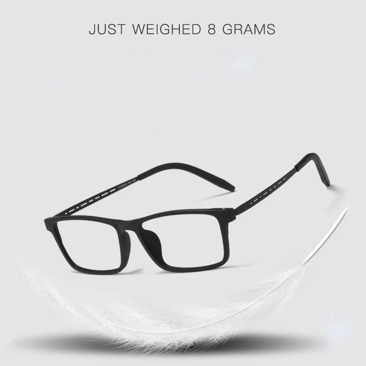 Kocolior Unisex Full Rim Square Tr 90 Titanium Eyeglasses 0822 Full Rim Kocolior