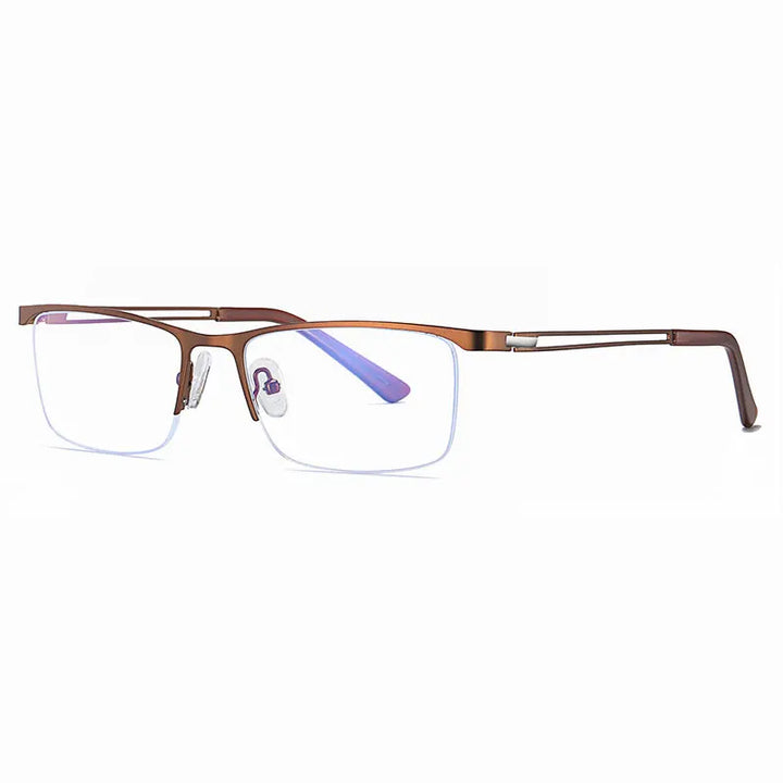 Hotochki Men's Semi Rim Square Alloy Eyeglasses 5916 Semi Rim Hotochki