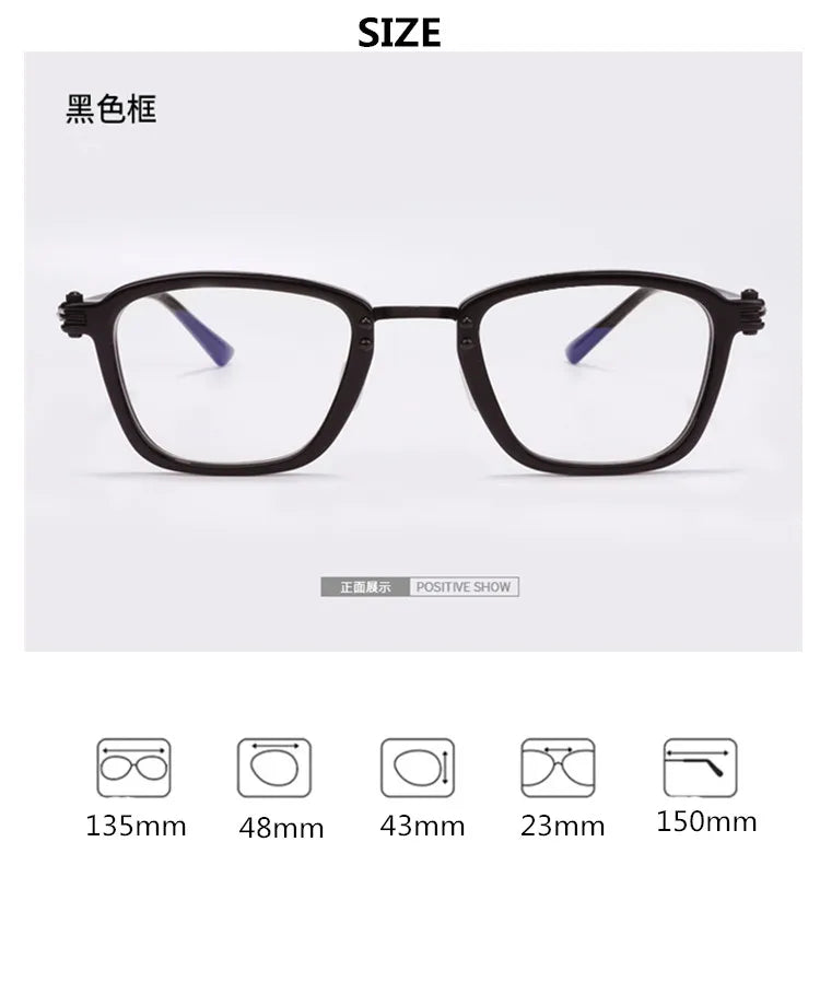 Aimee Women's Full Rim Square Titanium Acetate Eyeglasses 945880 Full Rim Aimee