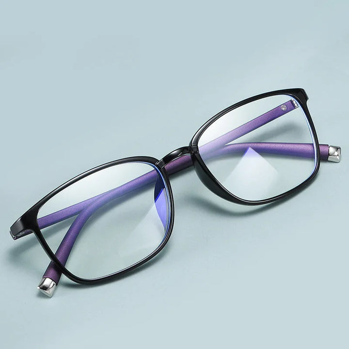 Handoer Women's Full Rim Square Tr 90 Titanium Eyeglasses 41041