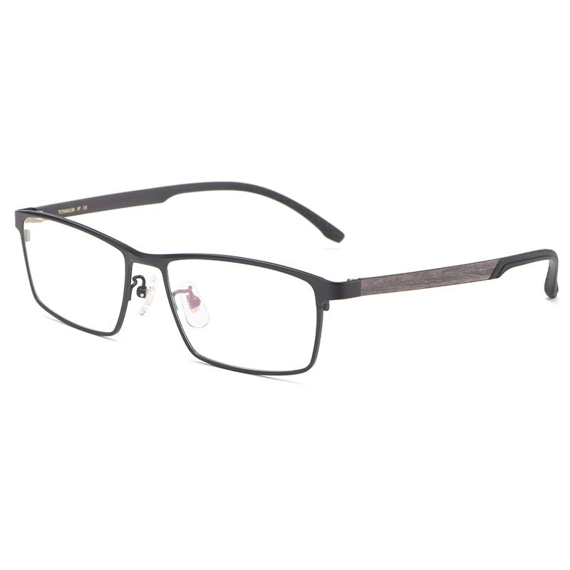 Kocolior Men's Full Rim Square Titanium Eyeglasses T0111 Full Rim Kocolior