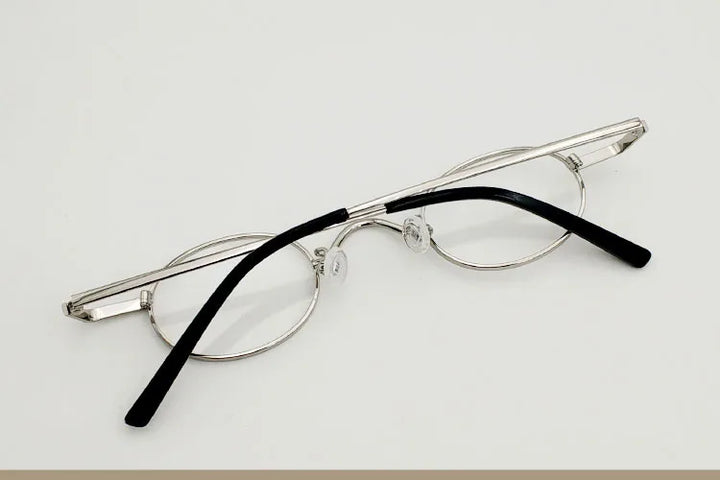 Yujo Unisex Full Rim Small Oval Alloy Eyeglasses 811004 Full Rim Yujo