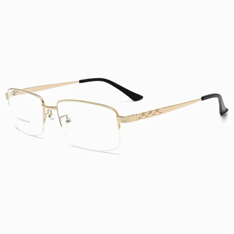 Hotochki Men's Semi Rim Big Square Alloy Eyeglasses 603244
