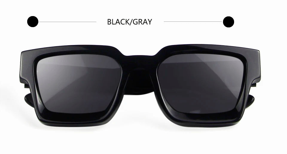 Esnbie Unisex Full Rim Polygon Thick Acetate Sunglasses Or Eyeglasses 14391