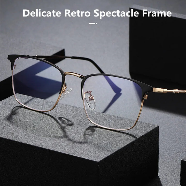 Kocolior Unisex Full Rim Square Alloy Hyperopic Reading Glasses 101902 Reading Glasses Kocolior