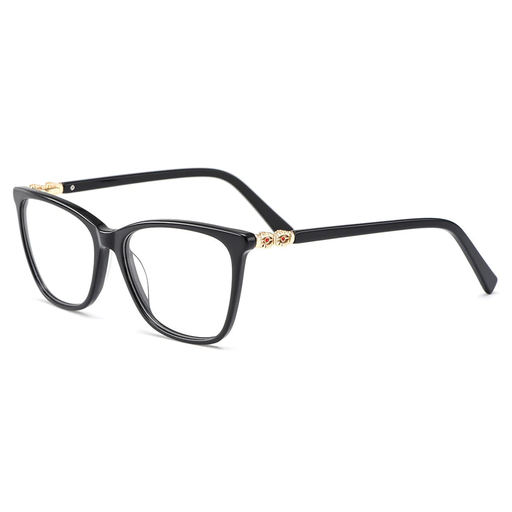 Gmei Women's Full Rim Square Acetate Alloy Eyeglasses 22002