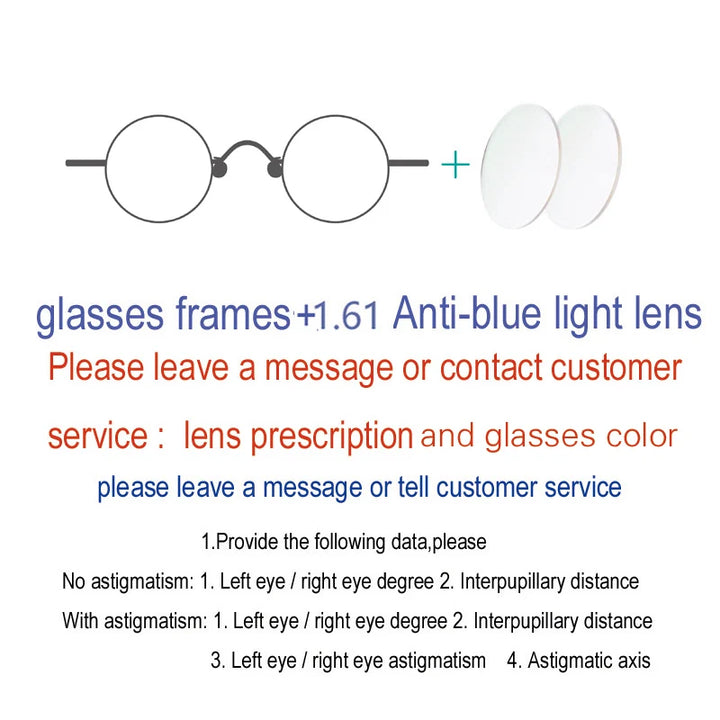 Yujo Women's Full Rim Oval Titanium Adjustable Bridge Eyeglasses 13045 Full Rim Yujo 1.61lens CHINA