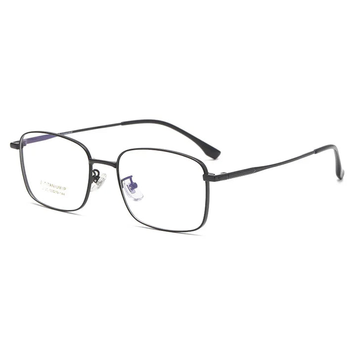 Kocolior Unisex Full Rim Square Titanium Eyeglasses 2320 Full Rim Kocolior Black China 
