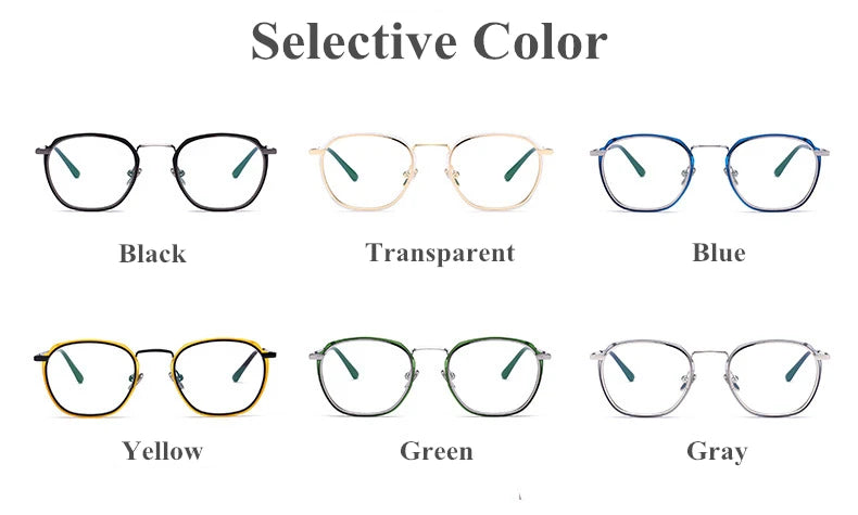 Aimee Unisex Full Rim Polygon Square Acetate Alloy Eyeglasses 54137 Full Rim Aimee