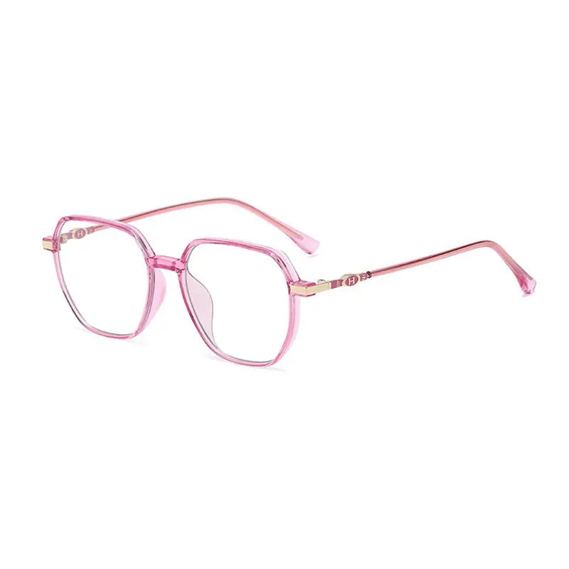 Handoer Women's Full Rim Polygon Tr 90 Alloy Eyeglasses 79304