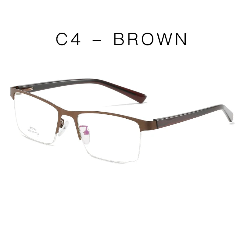 Hotochki Women's Semi Rim Square Alloy Eyeglasses 980104