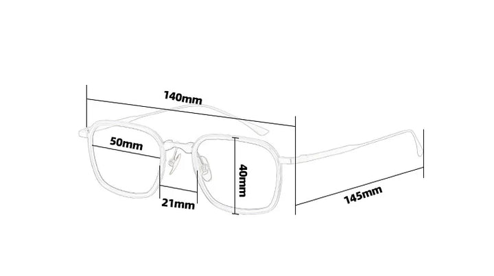 Hewei Unisex Full Rim Square Titanium Acetate Eyeglasses 0009 Full Rim Hewei   