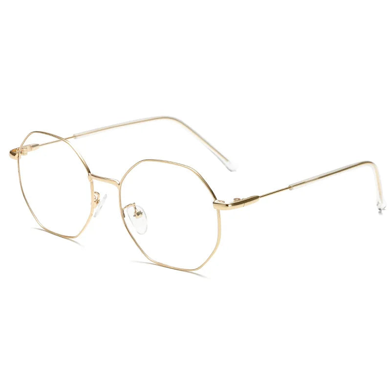 Kocolior Unisex Full Rim Polygon Titanium Alloy Eyeglasses 9039 Full Rim Kocolior