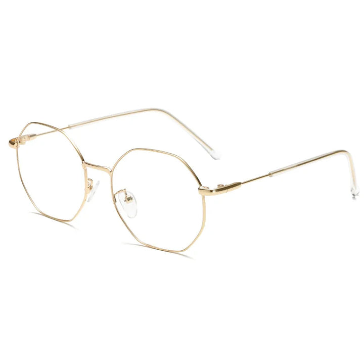 Kocolior Unisex Full Rim Polygon Titanium Alloy Eyeglasses 9039 Full Rim Kocolior