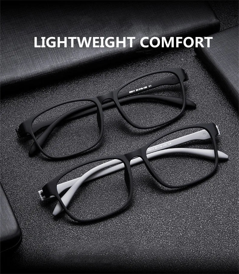 Kocolior Unisex Full Rim Square Tr 90 Hyperopic Reading Glasses 66011 Reading Glasses Kocolior