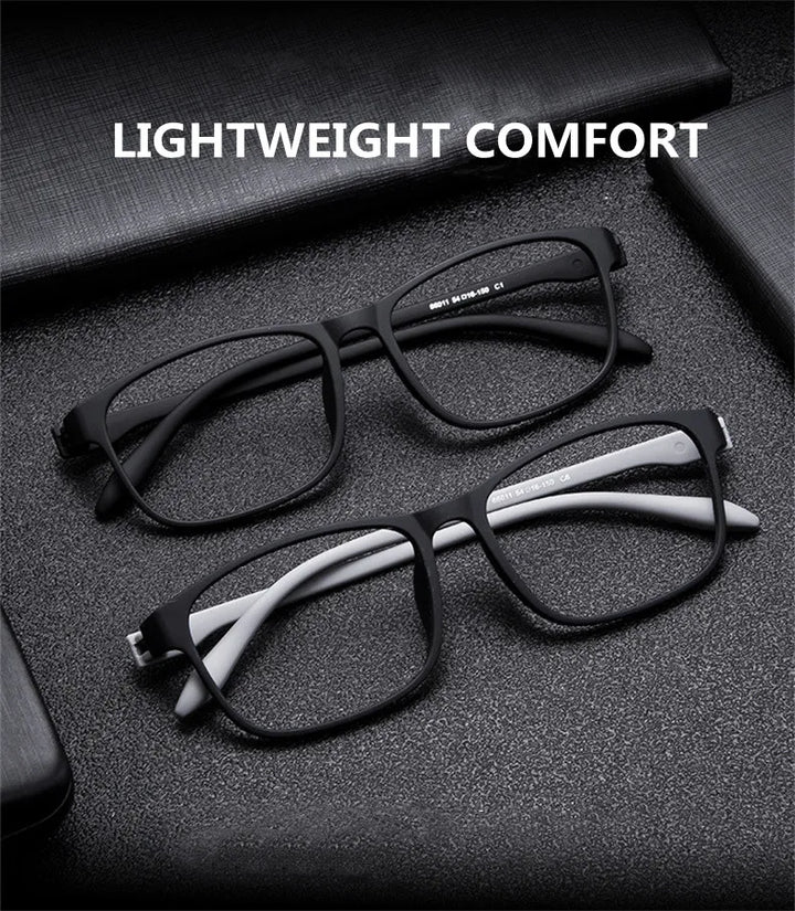 Kocolior Unisex Full Rim Square Tr 90 Hyperopic Reading Glasses 66011 Reading Glasses Kocolior