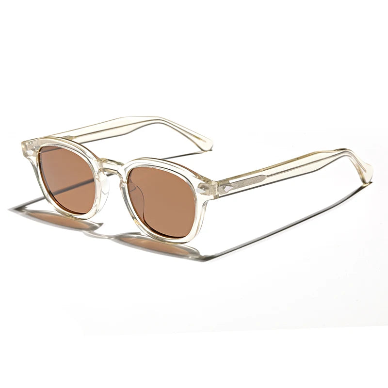 Hewei Unisex Full Rim Square Acetate Polarized Sunglasses 5188 Sunglasses Hewei light brown vs brown Other 