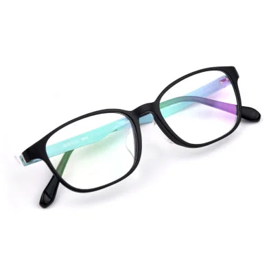 Secg  Unisex Children's Full Rim Square PPSU Silicone Eyeglasses 4647 Full Rim Secg green(M)C3