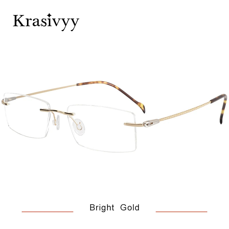 Krasivyy Women's Rimless Square Titanium Eyeglasses 716074