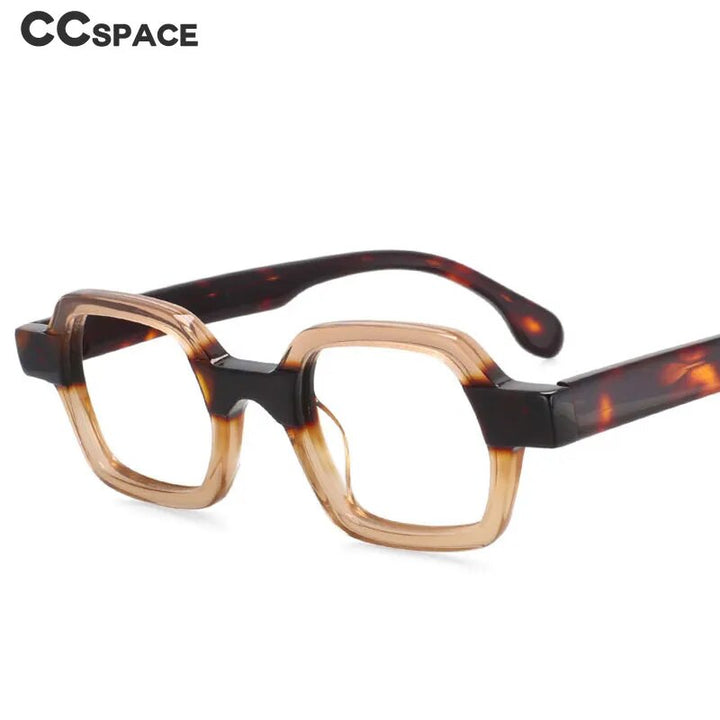 CCspace Unisex Full Rim Square Acetate Reading Glasses R49804 Reading Glasses CCspace