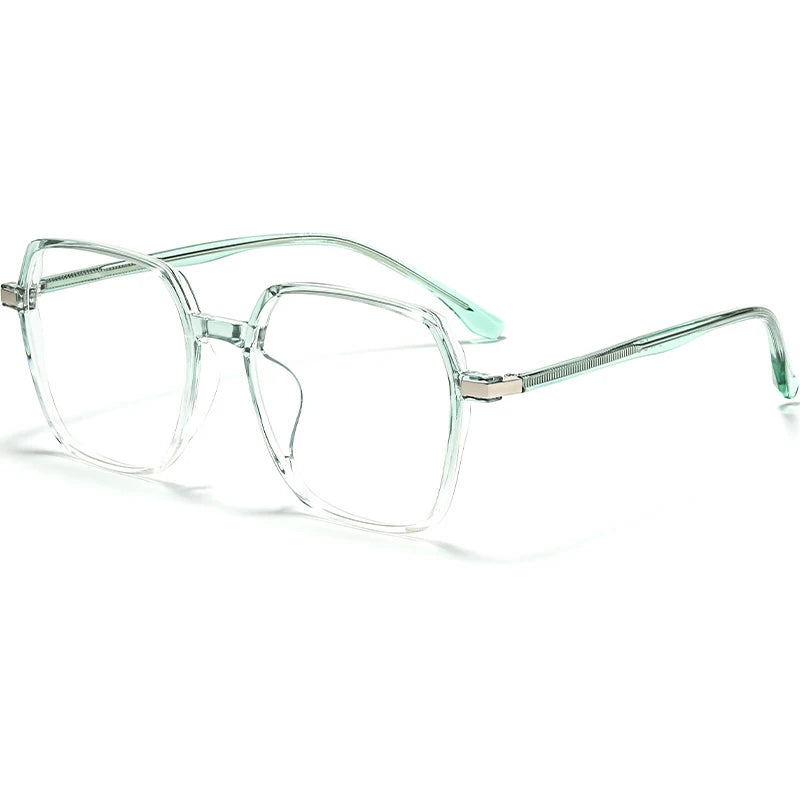 Hotochki Unisex Full Rim Polygonal Alloy Eyeglasses 3700d Full Rim Hotochki green