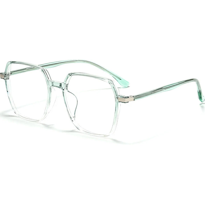 Hotochki Unisex Full Rim Polygonal Alloy Eyeglasses 3700d Full Rim Hotochki green
