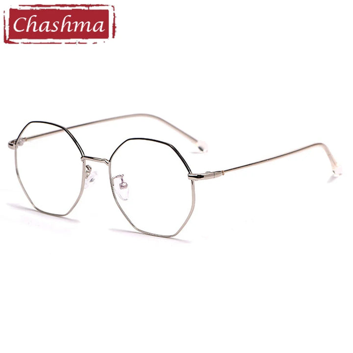 Chashma Ottica Women's Full Rim Polygon Alloy Eyeglasses 91100/01