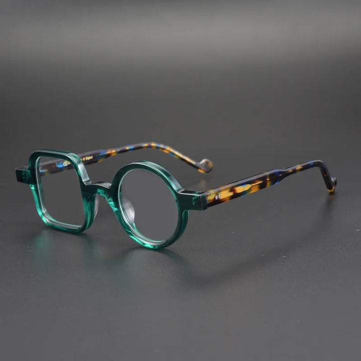 CCspace Women's Full Rim Irregular Acetate Hyperopic Reading Glasses R49307 Reading Glasses CCspace Green 0