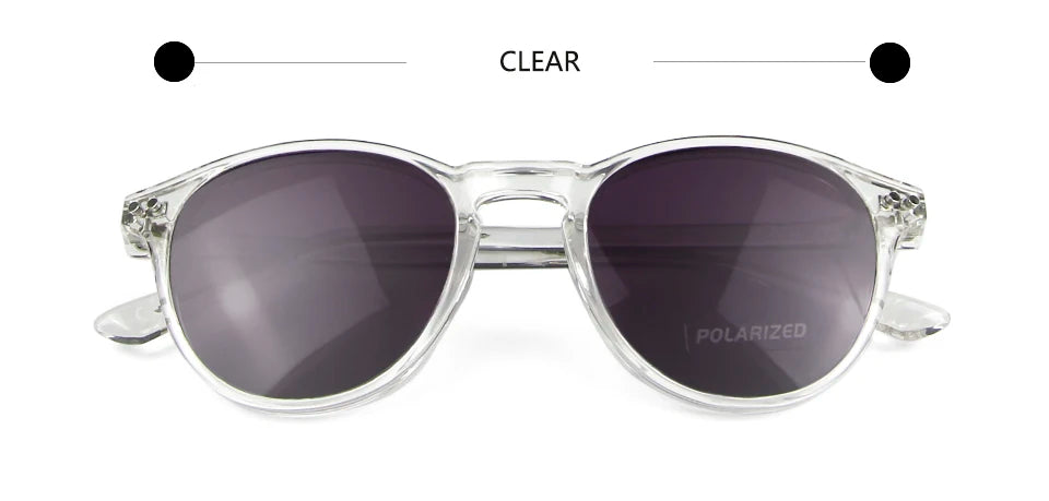 Esnbie Women's Full Rim Round Tr 90 Titanium Eyeglasses Clip On Sunglasses 680561