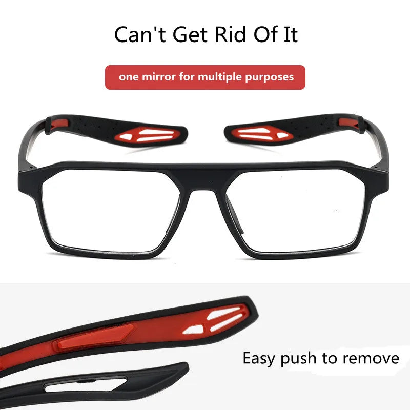 Kocolior Unisex Full Rim Square Tr 90  Sport Eyeglasses 1218 Full Rim Kocolior