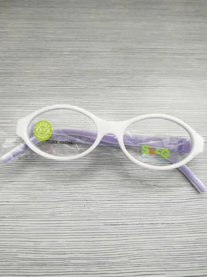 Secg Unisex Children's Ful Rim Oval Tr 90 Silicone Eyeglasses 3249 Full Rim Secg C71