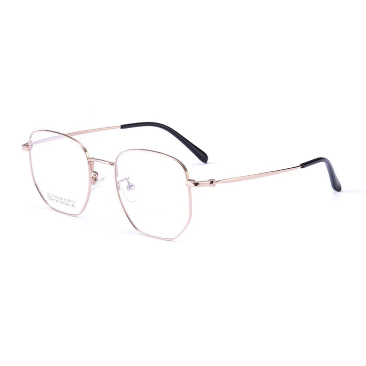 Kocolior Unisex Full Rim Polygon Titanium Eyeglasses 8197 Full Rim Kocolior Rose China 