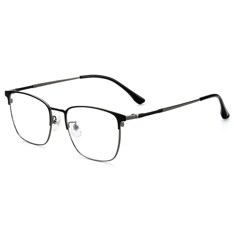 Kocolior Unisex Full Rim Square Acetate Alloy Hyperopic Reading Glasses 91872 Reading Glasses Kocolior