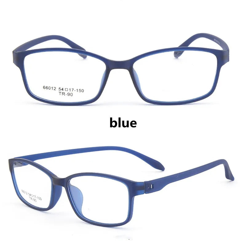 Kocolior Unisex Full Rim Square Tr 90 Stainless Steel Reading Glasses 66012 Reading Glasses Kocolior
