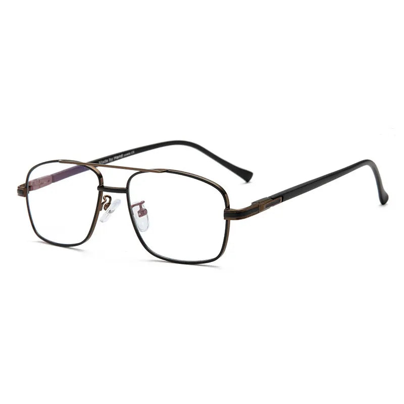 Hotochki Women's Full Rim Square Double Bridge Alloy Eyeglasses 202259