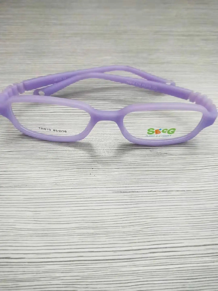 Secg Unisex Children's Full Rim Square Tr 90 Titanium Eyeglasses 18819 Full Rim Secg C15